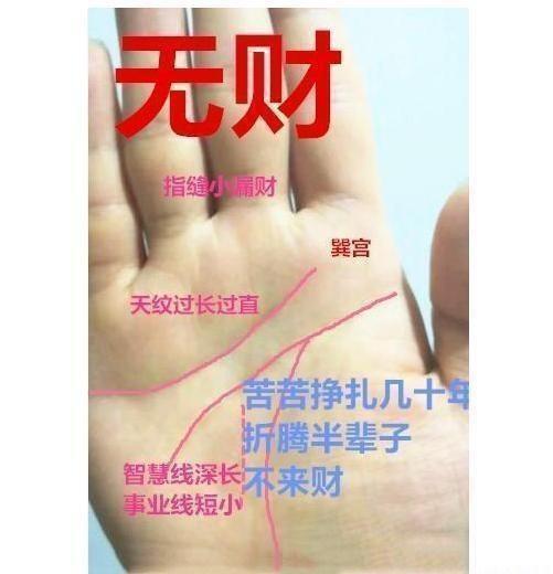 周易命理师傅：命苦人的手相，一生状况不断，必定难发大财